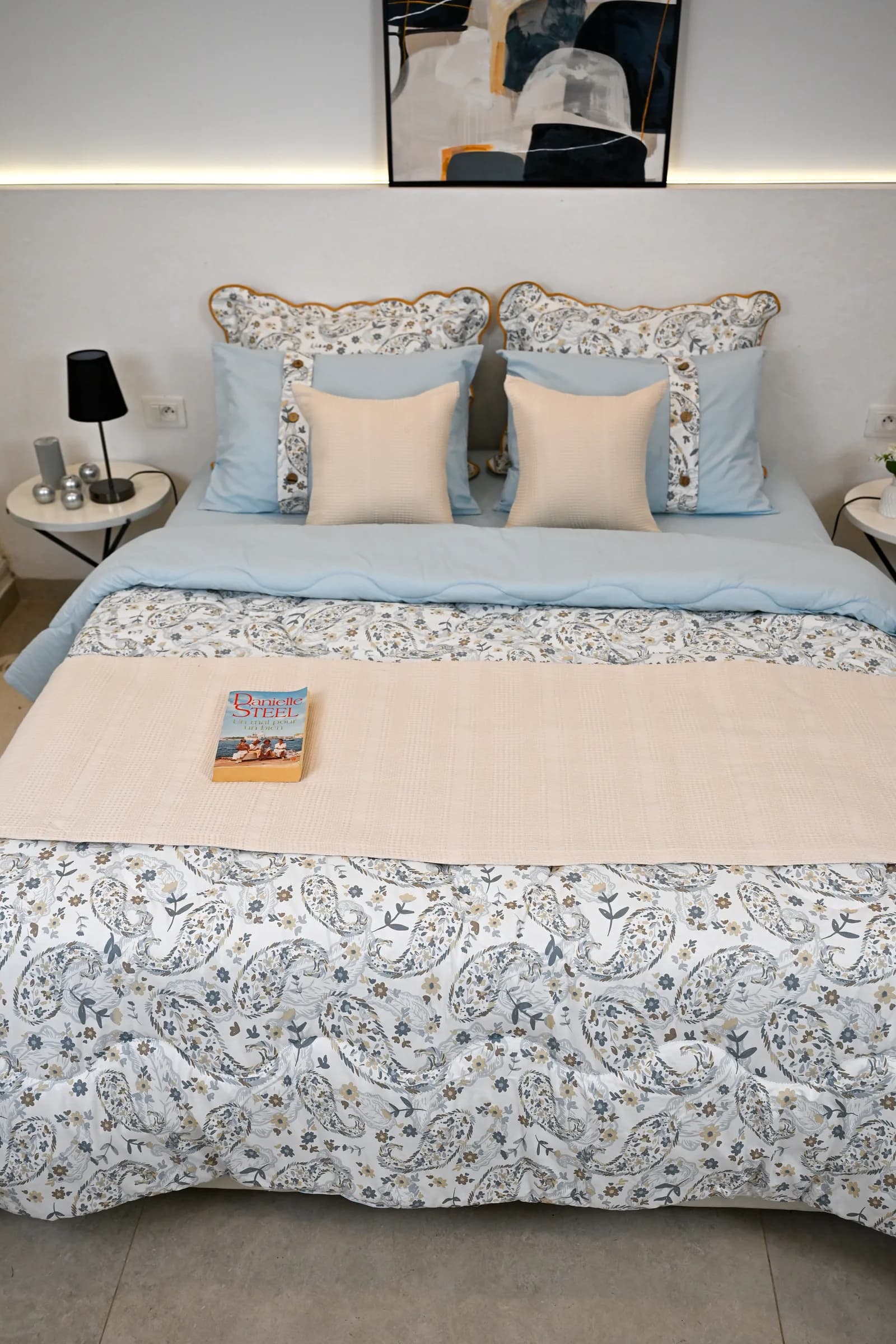Couette 2 Places 100% Cotton (9 Pièces) « Silvermist » | A la Page