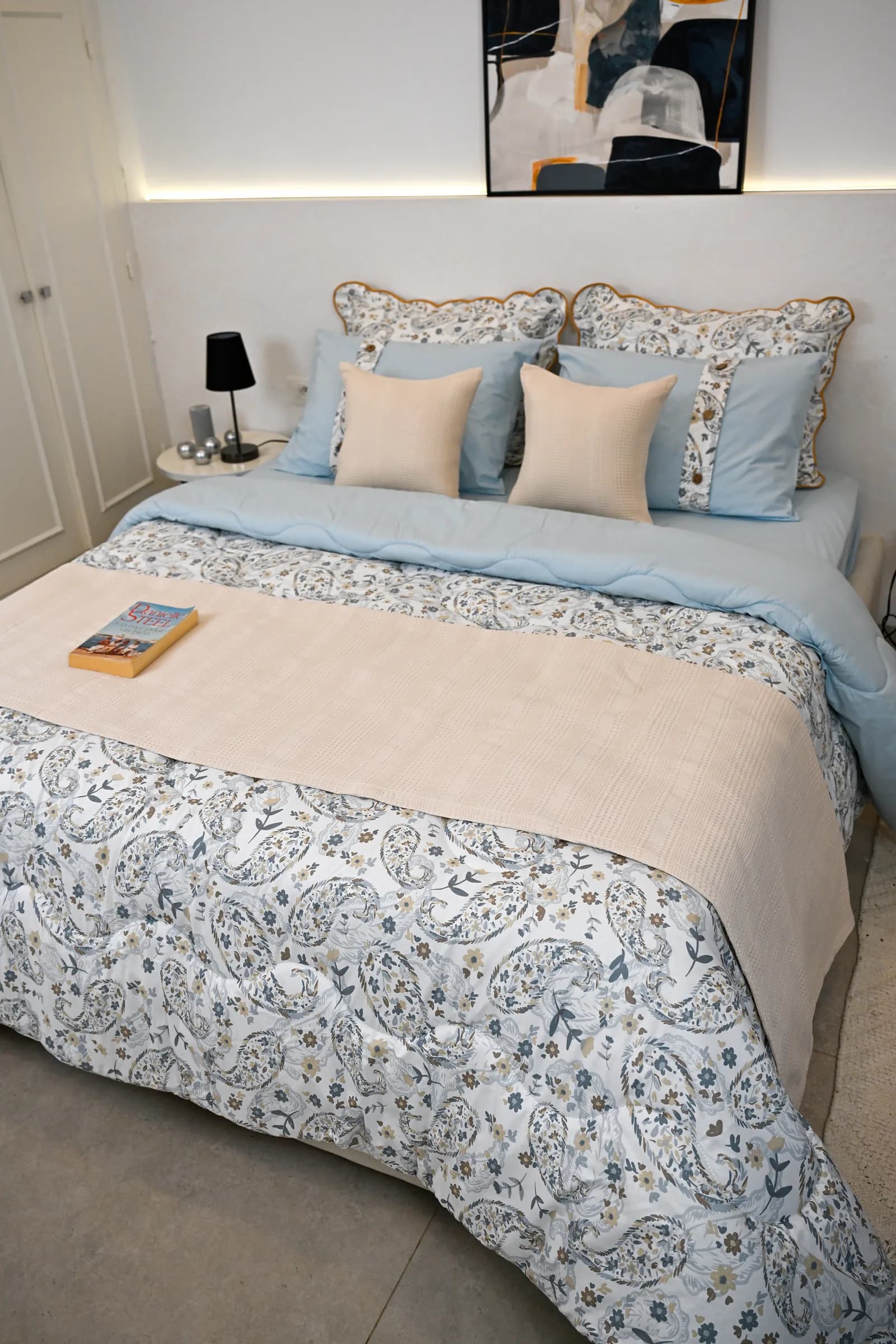Couette 2 Places 100% Cotton (9 Pièces) « Silvermist » | A la Page