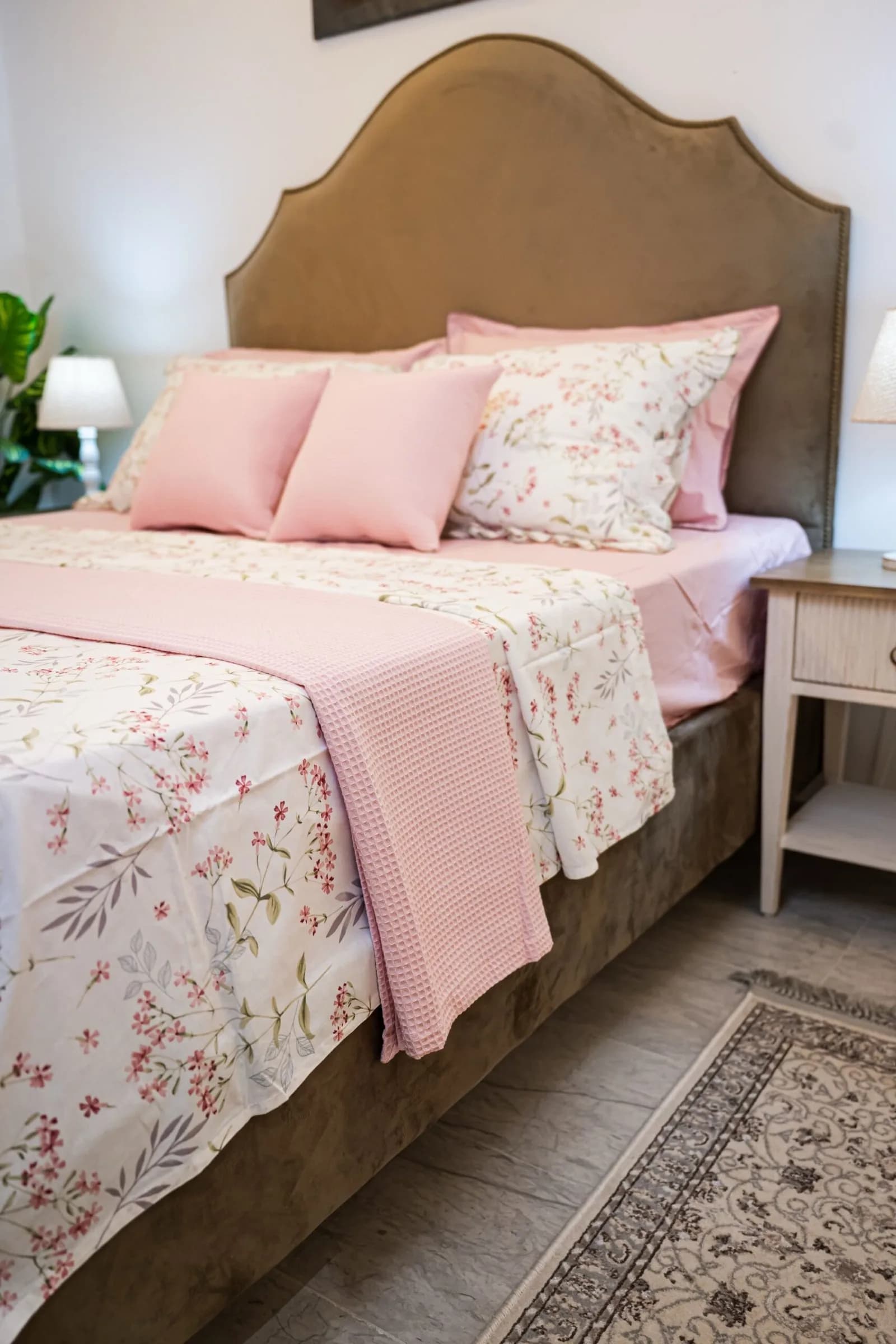 Ensemble Jeté de Lit + 2 Coussins Décoratifs Midabi 100% Coton Tunisie – À La Page
