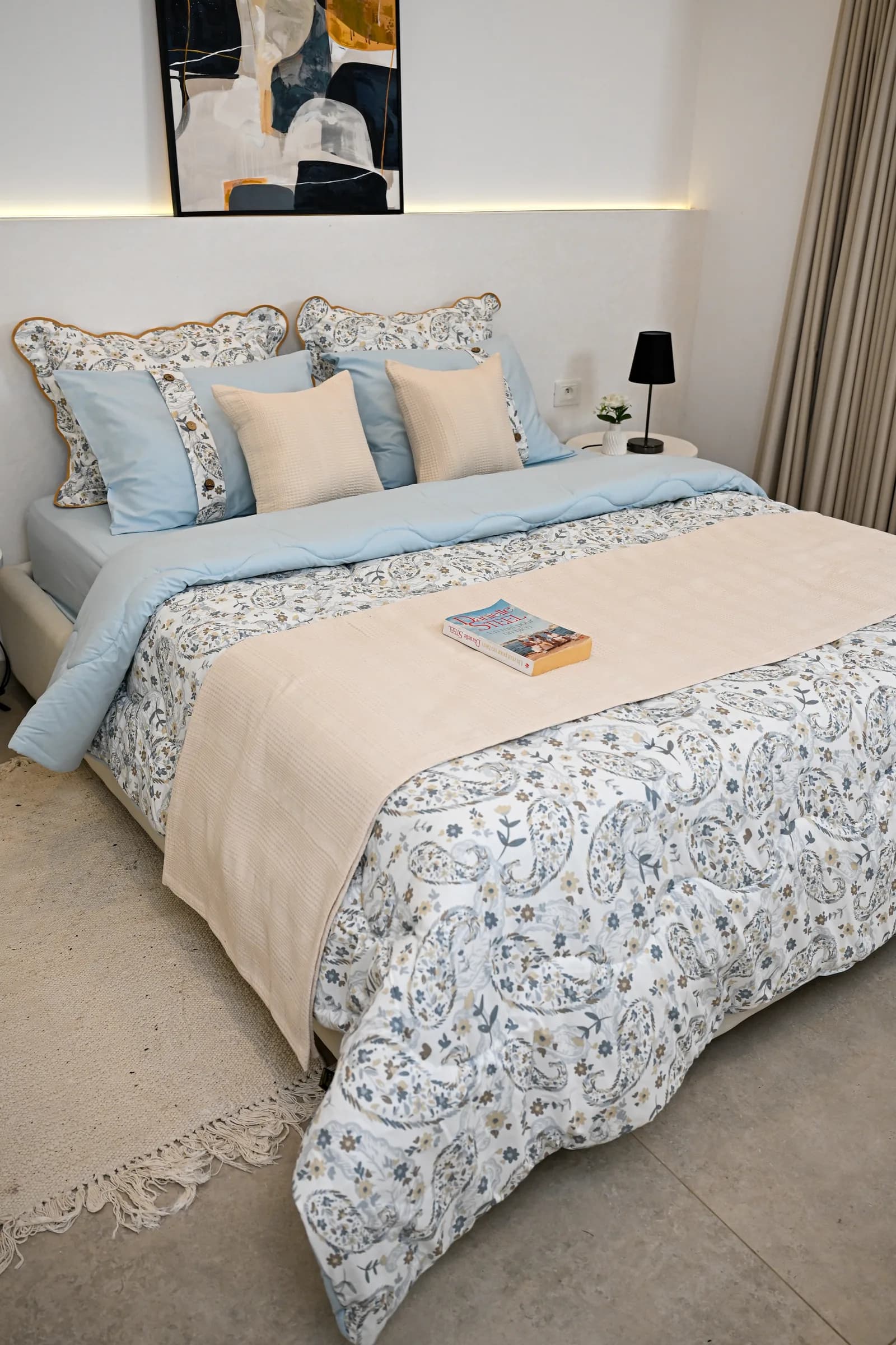 Couette 2 Places 100% Cotton (9 Pièces) « Silvermist » | A la Page