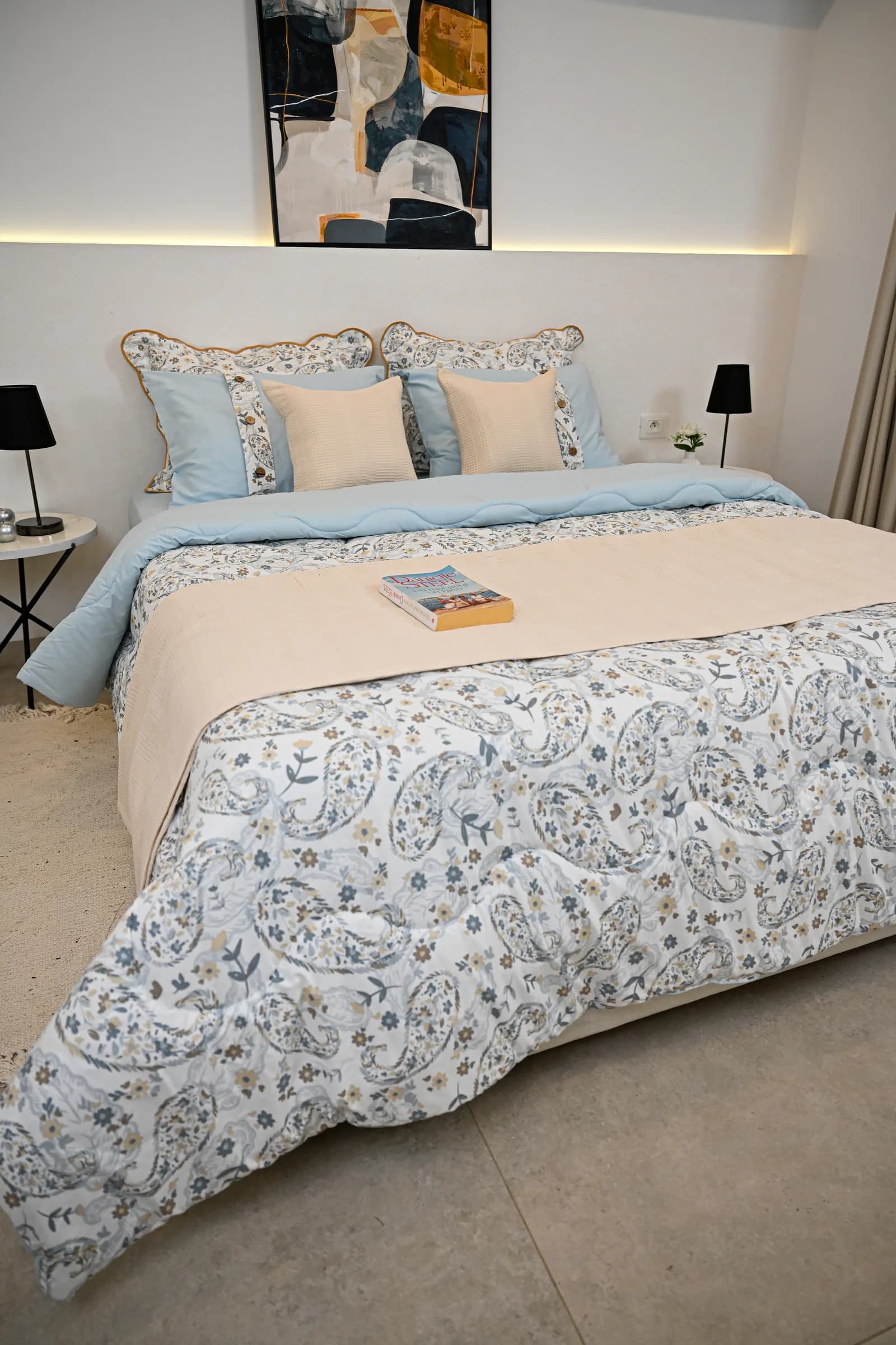 Couette 2 Places 100% Cotton (9 Pièces) « Silvermist » | A la Page