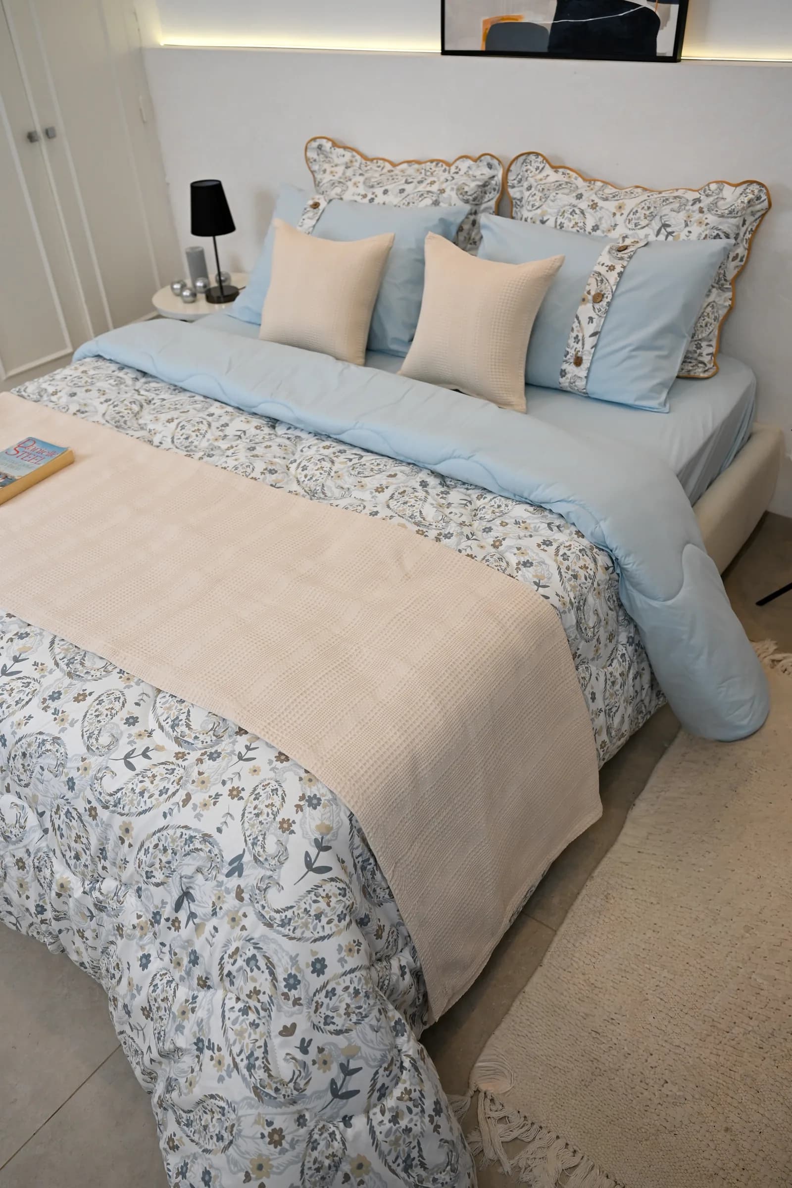 Couette 2 Places 100% Cotton (9 Pièces) « Silvermist » | A la Page