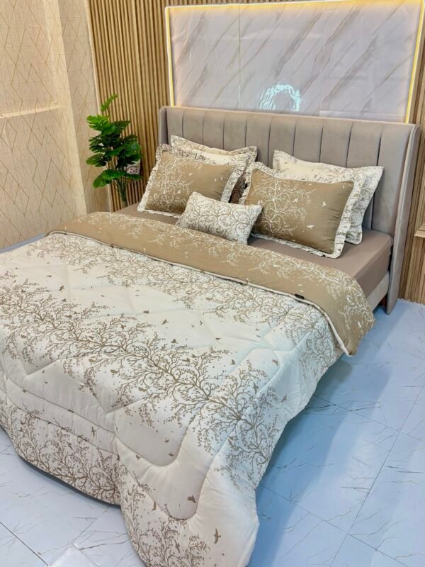 img_0542 Couette 2 Places 7 Pièces (220x240) avec 4 Taies d'Oreiller + Coussin et Housse de Matelas - Luxe et Confort