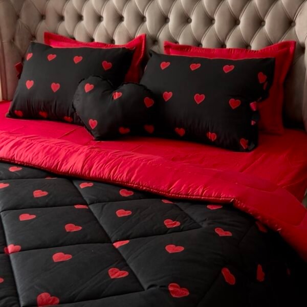 Screenshot Couette 2 Places 7 Pièces (220x240) avec 4 Taies d'Oreiller + Coussin et Housse de Matelas - Luxe et Confort