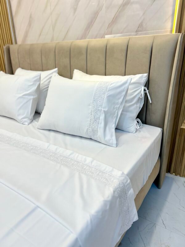 Parure de lit 6 pièces haut de gamme – Broderie élégante et tissu premium