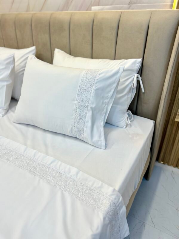 Parure de lit 6 pièces haut de gamme – Broderie élégante et tissu premium
