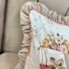 Parure de lit 7 pièces avec housse + drap + 4 taies + coussin déco