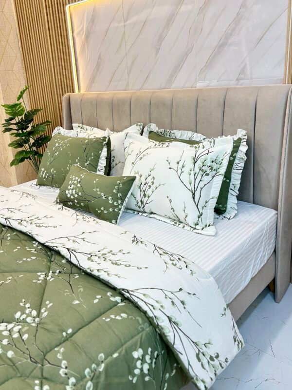 img_0493 Couette 2 Places 7 Pièces (220x240) avec 4 Taies d'Oreiller + Coussin et Housse de Matelas - Luxe et Confort