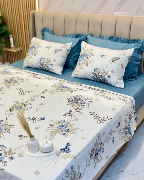 Parure de lit 2 places 100% coton – 6 pièces. Confort, élégance et qualité à prix abordable. Livraison rapide partout en Tunisie