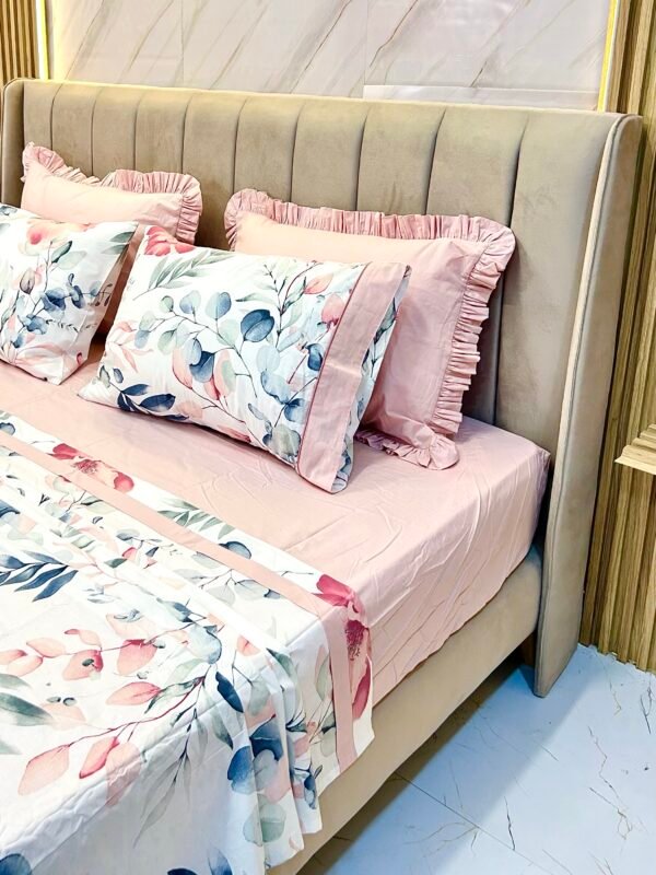 Parure de lit 2 places 100% coton – 6 pièces. Confort, élégance et qualité à prix abordable. Livraison rapide partout en Tunisie