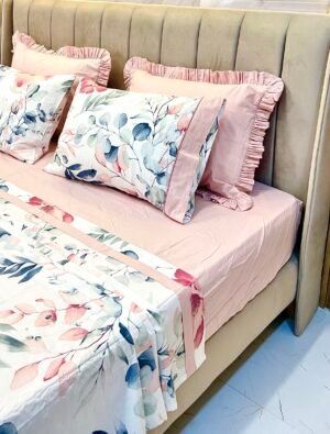 Parure de lit 2 places 100% coton – 6 pièces. Confort, élégance et qualité à prix abordable. Livraison rapide partout en Tunisie