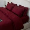 dsc01678 Housse de couette à volants bordeaux – Raffinée et chaleureuse | Tunisie