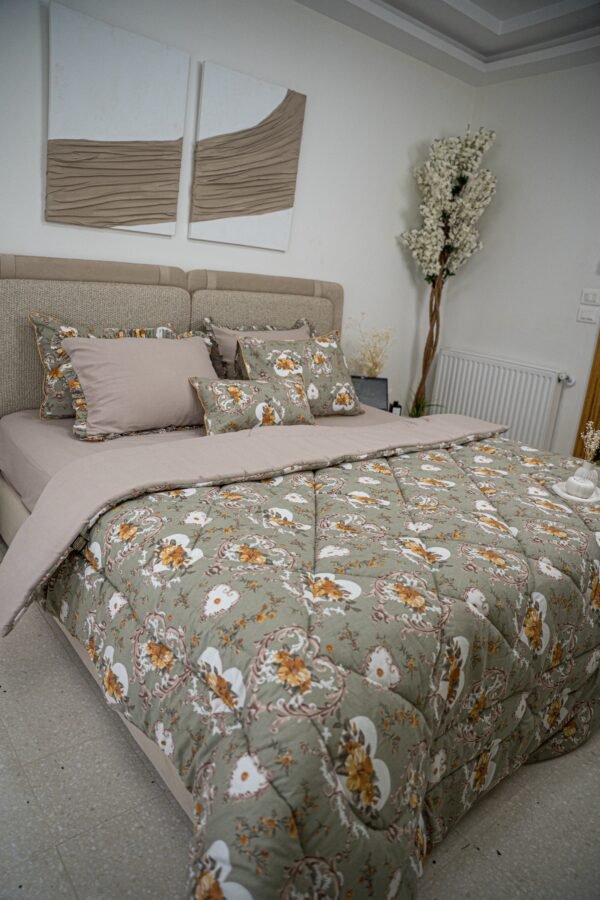 dsc01900 Couette 2 Places 7 Pièces (220x240) avec 4 Taies d'Oreiller + Coussin et Housse de Matelas - Luxe et Confort