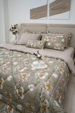 dsc01908 Couette 2 Places 7 Pièces (220x240) avec 4 Taies d'Oreiller + Coussin et Housse de Matelas - Luxe et Confort