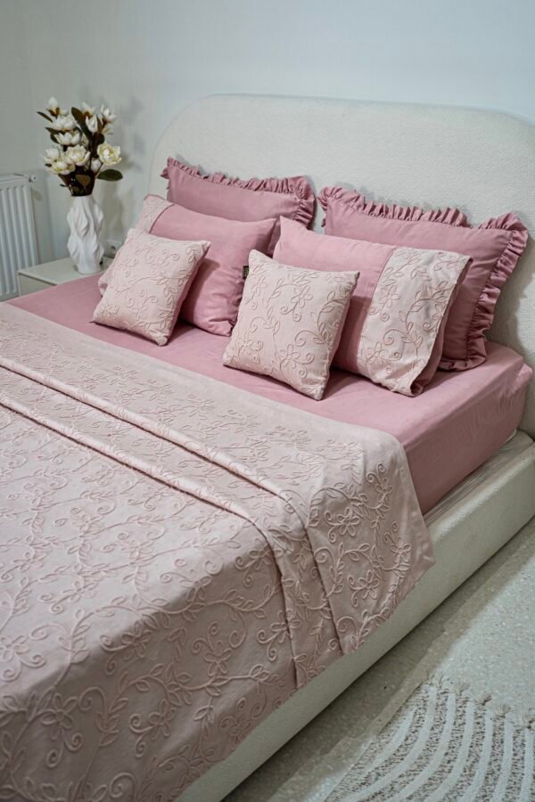 dsc01938 Parure de lit Jacar – Rose poudré