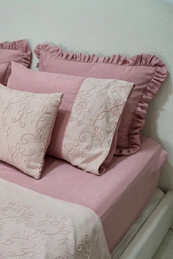 dsc01942 Parure de lit Jacar – Rose poudré