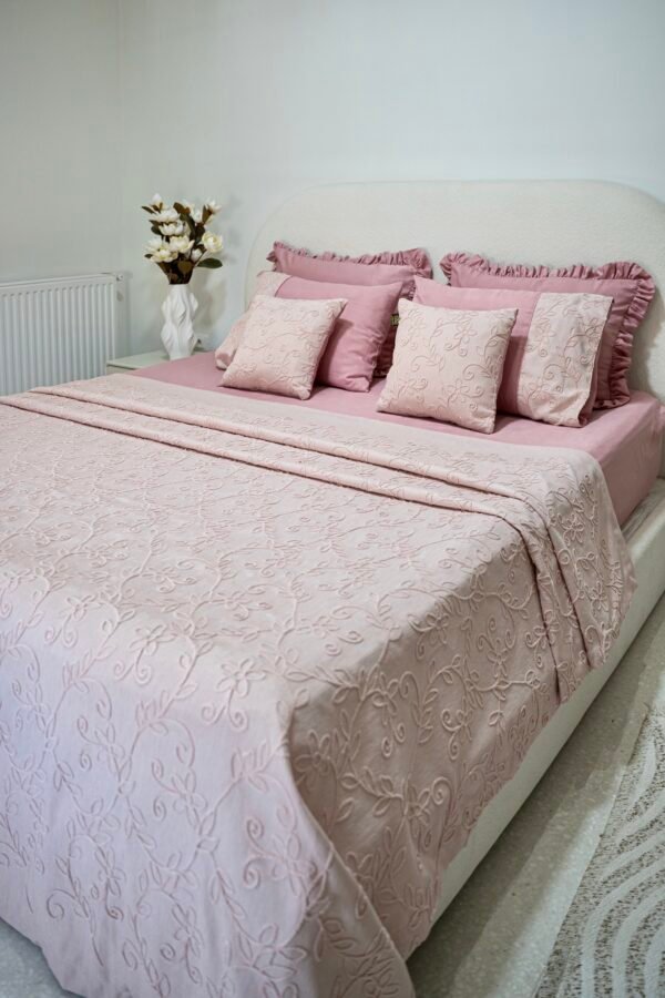 dsc01955 Parure de lit Jacar – Rose poudré