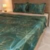 Parure de lit Satin de Coton "Tropical Green" (4 pièces) | A la Page Tunisie