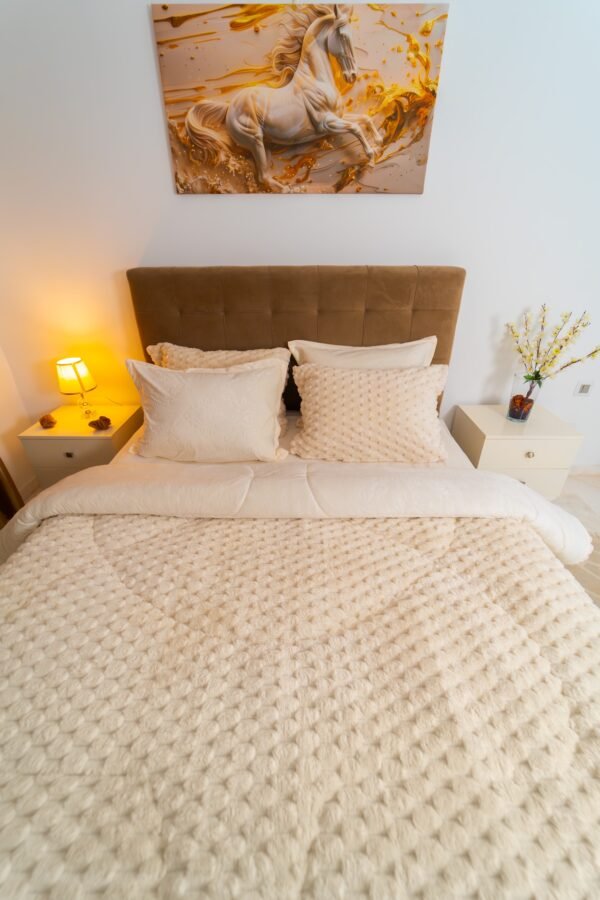 dsc00168 Couette Velours 2 places 240×230 cm Beige Crème | A la Page Tunisie