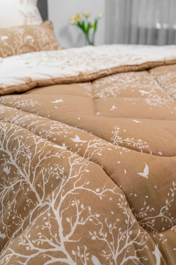 Couette double face 1 place & demi 5 pièces Beige & Marron | A la Page Tunisie