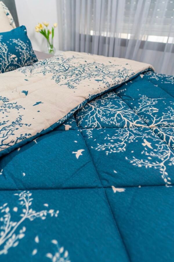 Couette double face 1 place & demi 5 pièces Bleu & Gris | A la Page Tunisie