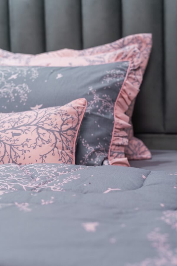 dsc09899 Couette double face 1 place & demi 5 pièces Rose & Gris | A la Page Tunisie