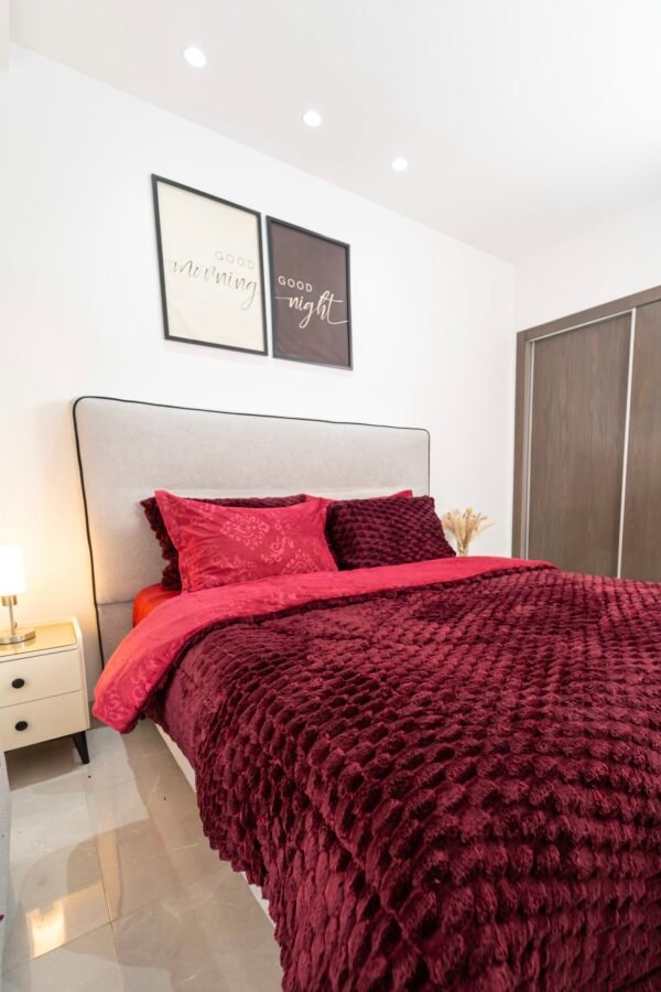 dsc09950-2 Couette Velours 2 places 240×230 cm Rouge Bordeaux | A la Page Tunisie