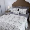 Parure de Lit Haute Gamme  Jacquard Brodé  "Signature Céladon" (7 Pièces) | A la Page