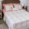 Parure de lit Haute Gamme  Jacquard Brodé "Rêve de Rose" (7 pièces) | A la Page