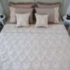 Parure de Lit Jacquard "Amande Douce" Motif Arabesque (Pack 8 Pièces) | A la Page