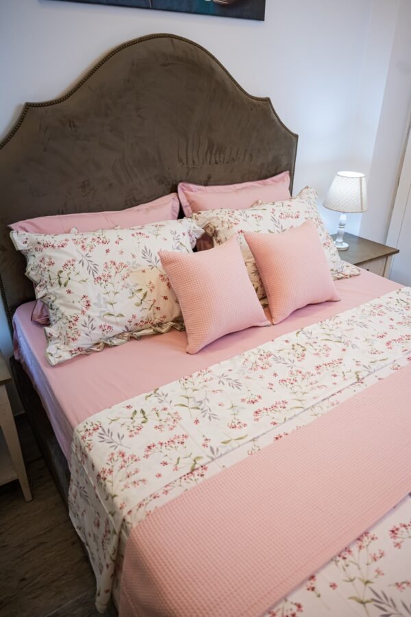Ensemble Jeté de Lit + 2 Coussins Décoratifs Midabi 100% Coton Tunisie - À La Page