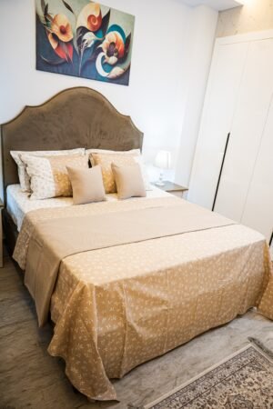 Ensemble Jeté de Lit + 2 Coussins Décoratifs Midabi 100% Coton Tunisie - À La Page