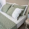 Parure de Lit 100% Coton "Olivia" Végétal Épuré (Pack 6 Pièces) | A la Page