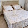 Parure de Lit 100% Coton "Mimosa" Floral Épuré (Pack 6 Pièces) | A la Page