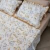 Parure de Lit 100% Coton "Mimosa" Floral Épuré (Pack 6 Pièces) | A la Page