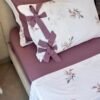 Parure de Lit 100% Coton "Fleurie de Lilas" (Pack 6 Pièces) | A la Page