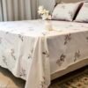 Parure de Lit 100% Coton "Fleurie de Lilas" (Pack 6 Pièces) | A la Page