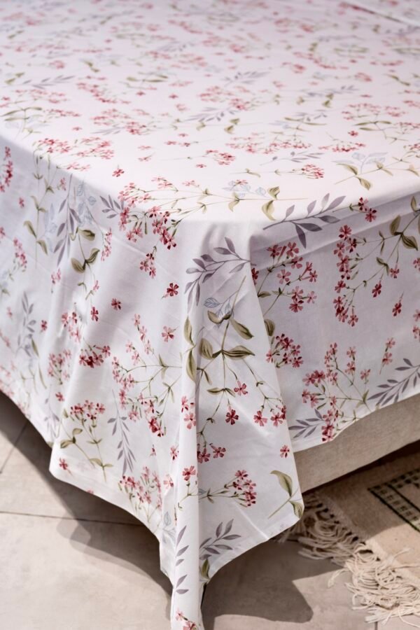 Parure de Lit 100% Coton "Rosalie" Floral Épuré (Pack 6 Pièces) | A la Page