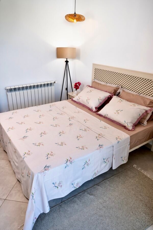 Parure de Lit 100% Coton "Asala" avec Dentelle (Pack 6 Pièces) | A la Page