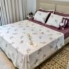 Parure de Lit 100% Coton "Fleurie de Lilas" (Pack 6 Pièces) | A la Page
