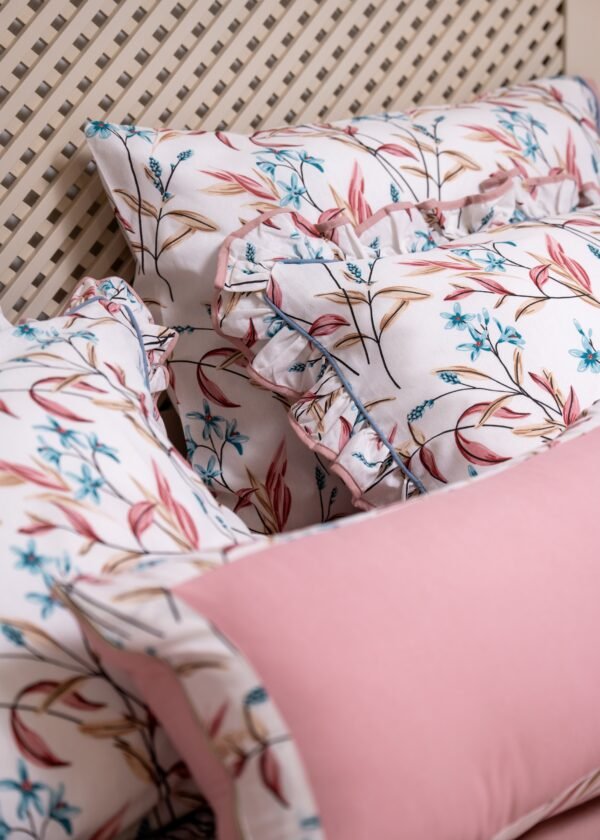 Parure de Lit Jardin rosé – Pack 7 ou 10 Pièces