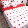 Parure de Lit  Rouge & Blanc – Pack 7 ou 10 Pièces
