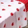 Parure de Lit  Rouge & Blanc – Pack 7 ou 10 Pièces