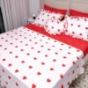 Parure de Lit  Rouge & Blanc – Pack 7 ou 10 Pièces