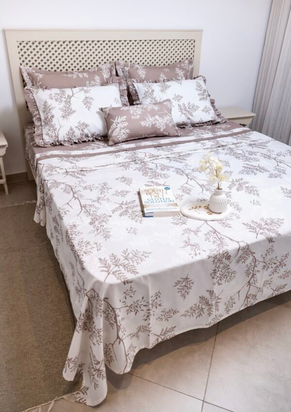 Parure de Lit Beige chic–  7 ou 10 Pièces